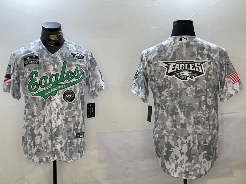 Men Philadelphia Eagles Blank Nike Arctic Camo 2024 Salute to Service Limited NFL Jersey style 1->philadelphia eagles->NFL Jersey